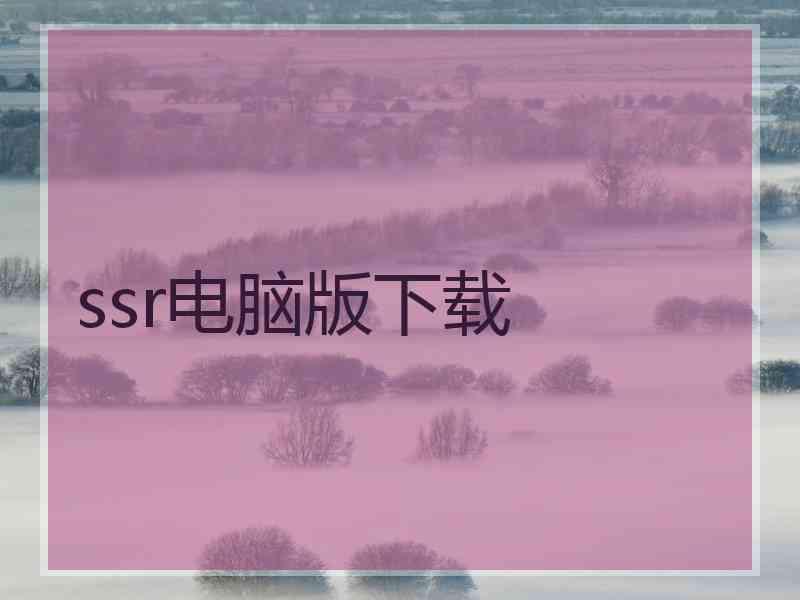 ssr电脑版下载