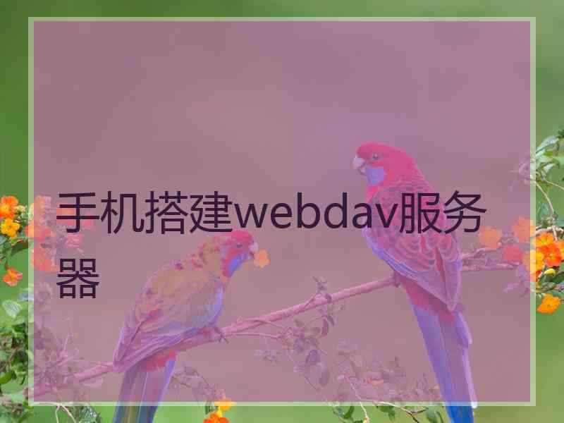 手机搭建webdav服务器