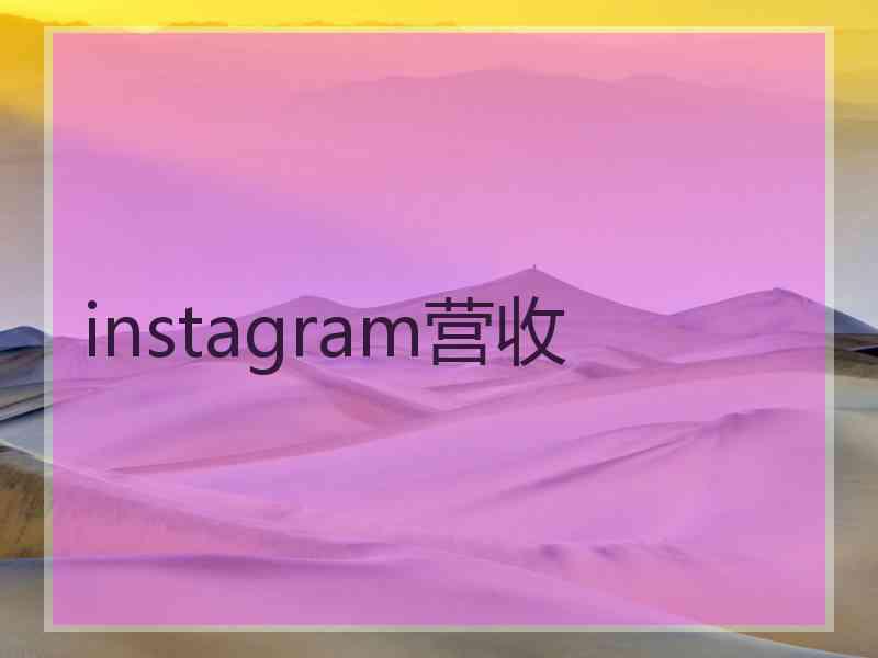 instagram营收