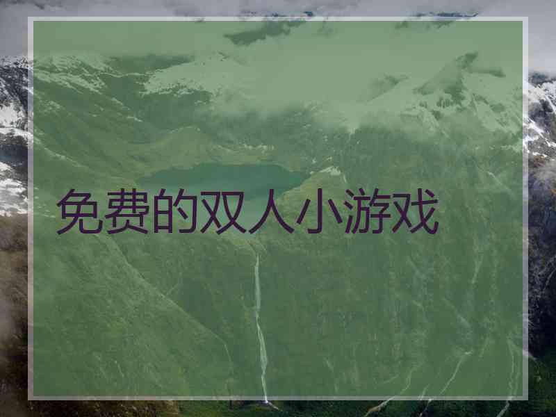 免费的双人小游戏