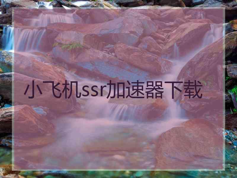 小飞机ssr加速器下载