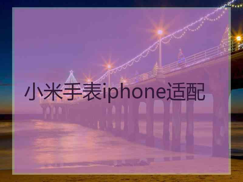 小米手表iphone适配