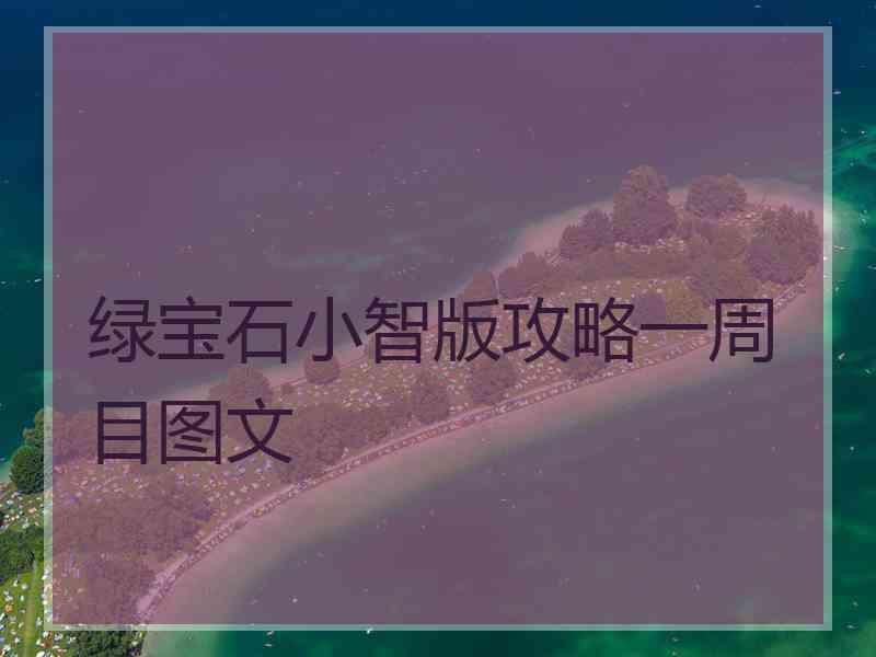 绿宝石小智版攻略一周目图文