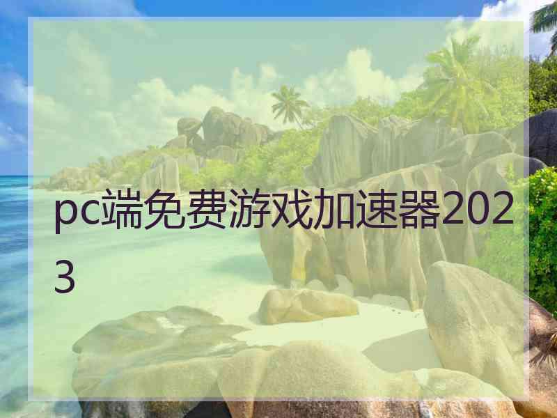 pc端免费游戏加速器2023