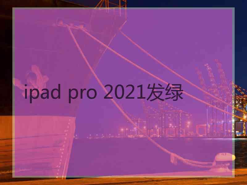 ipad pro 2021发绿