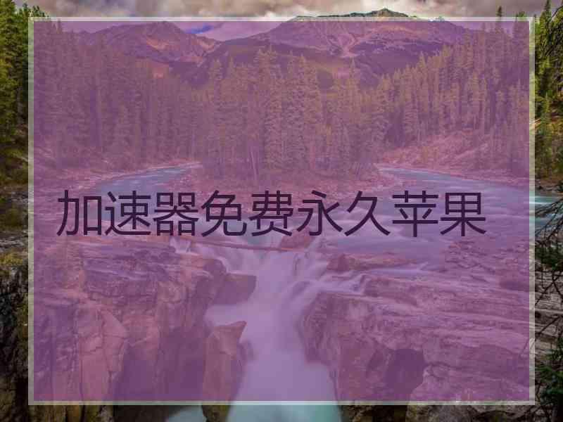 加速器免费永久苹果