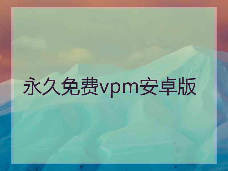 永久免费vpm安卓版