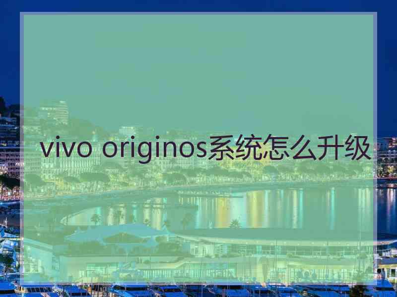 vivo originos系统怎么升级