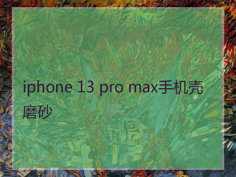 iphone 13 pro max手机壳磨砂