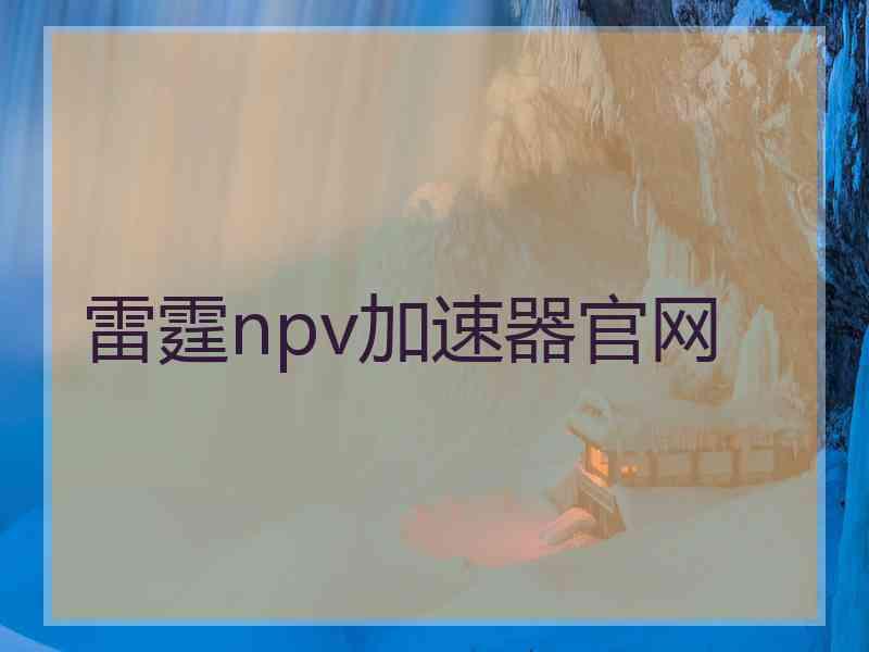 雷霆npv加速器官网