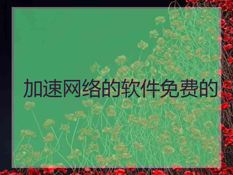 加速网络的软件免费的