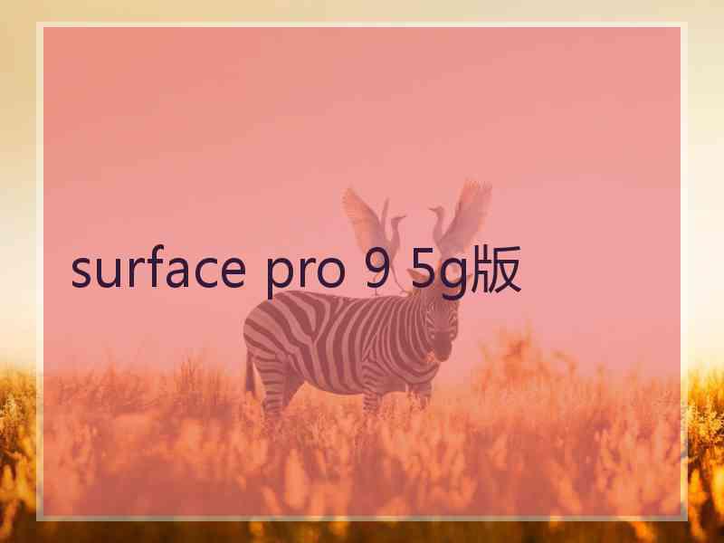 surface pro 9 5g版