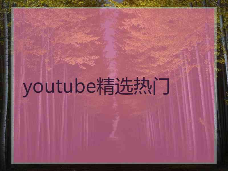 youtube精选热门