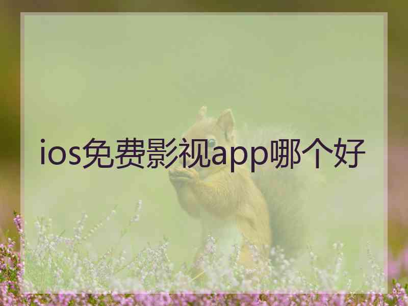 ios免费影视app哪个好