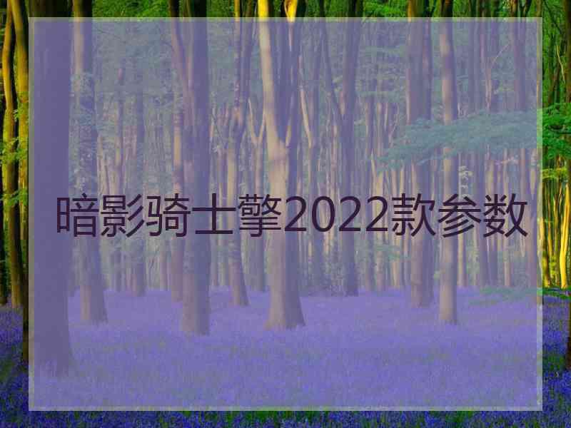 暗影骑士擎2022款参数