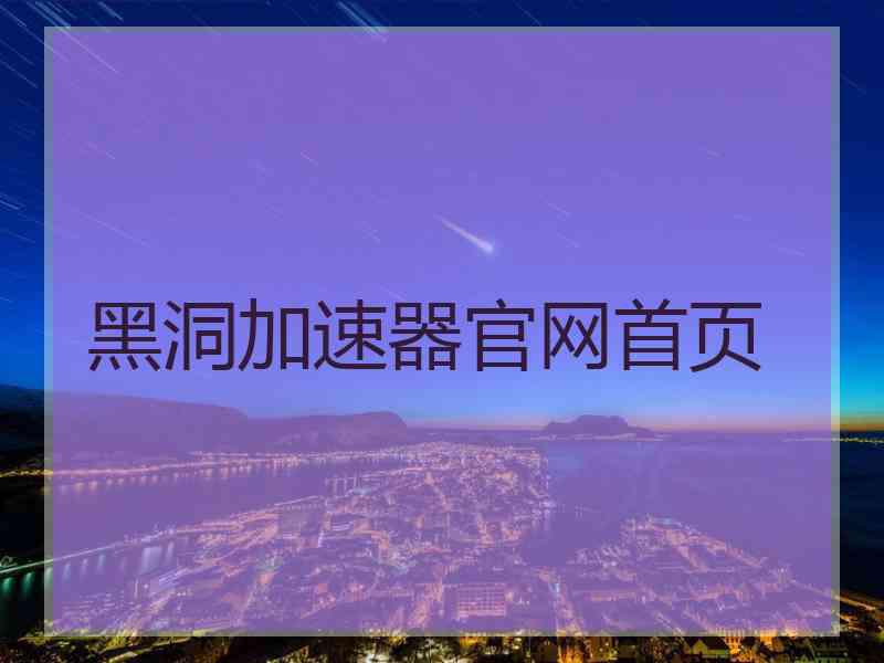 黑洞加速器官网首页