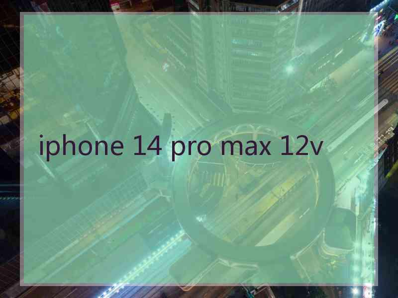 iphone 14 pro max 12v