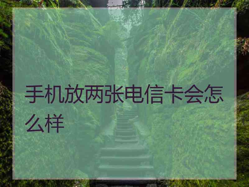 手机放两张电信卡会怎么样