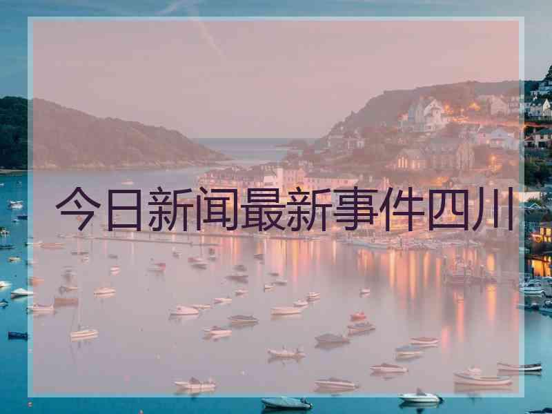 今日新闻最新事件四川